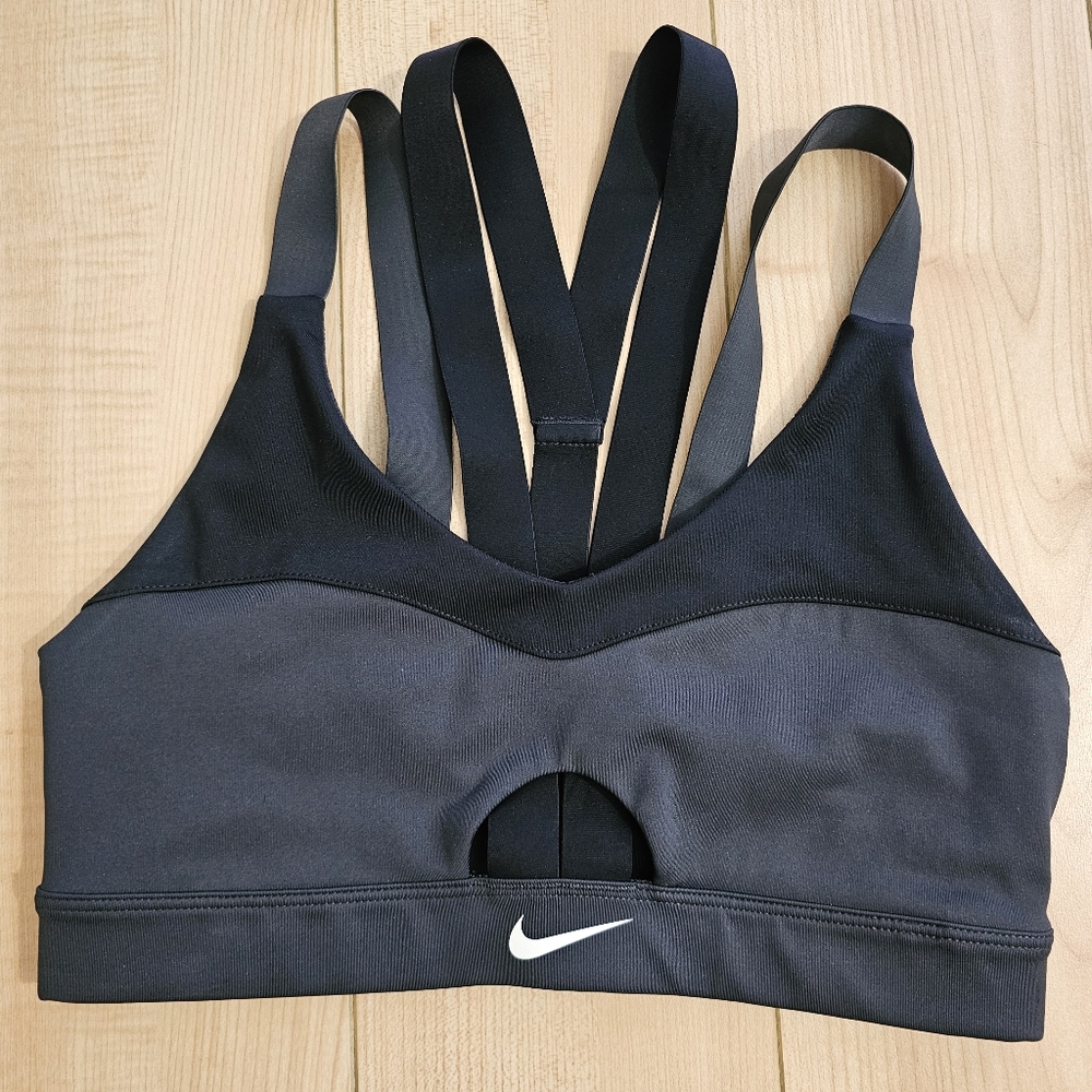 Nike Charcoal Strappy Sports Bra